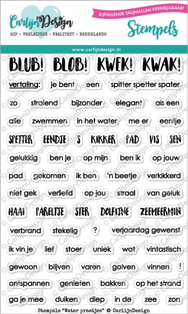 Carlijn Design Clear Stamps Water Praatjes (CDST0030) Carlijn Design Clear Stamps Water Praatjes (CDST0030)