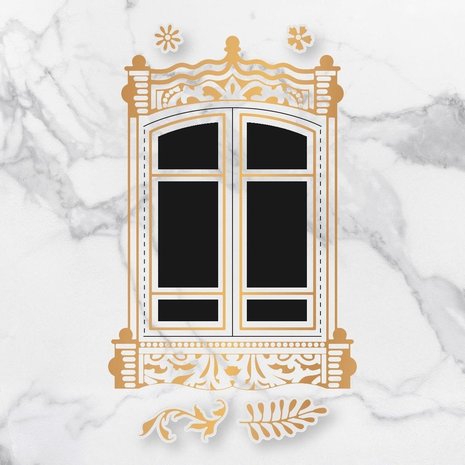 Couture Creations Baroque Window Frame Cut, Foil & Emboss Die (CO726762)