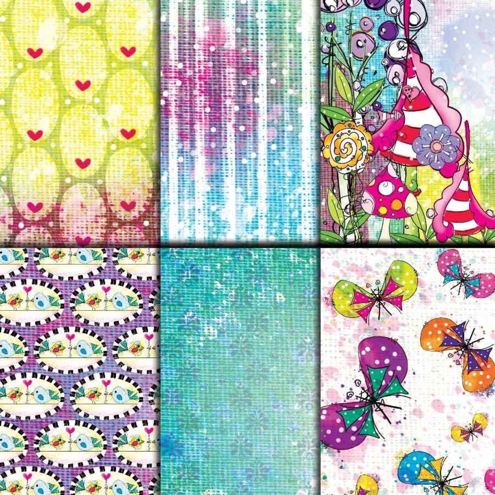 Polkadoodles Funky Fantasy 6x6 Inch Paper Pack (PD7896)