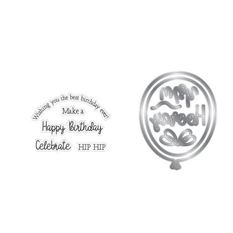 Gemini Hip Hip Hooray Stamp & Die (GEM-STD-HIP)