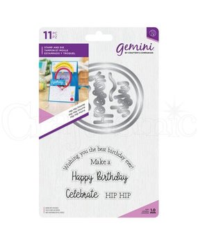 Gemini Hip Hip Hooray Stamp & Die (GEM-STD-HIP)