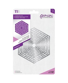 Gemini Torn Edge Hexagon Papercraft Die (GEM-MD-ELE-TEHX)