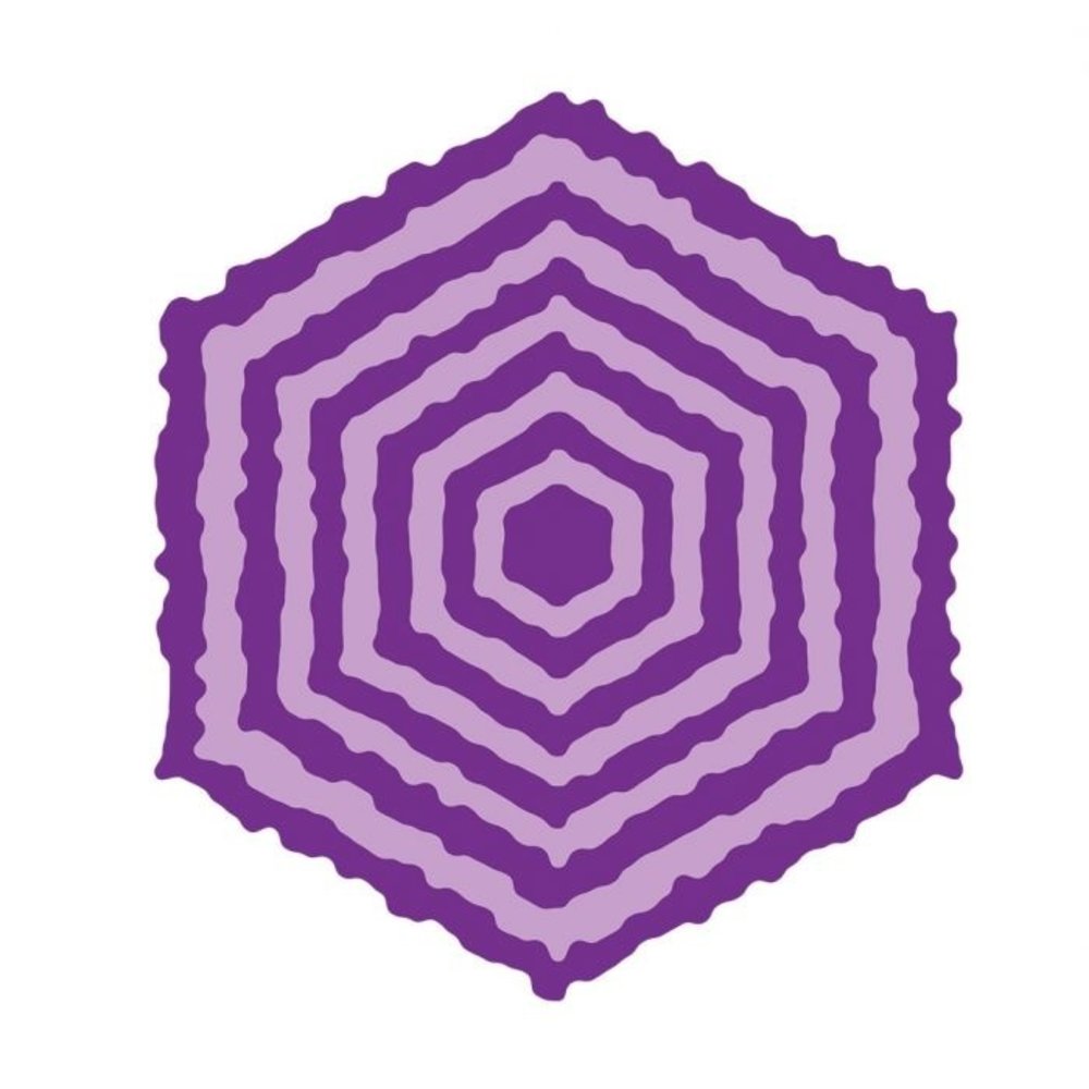 Gemini Torn Edge Hexagon Papercraft Die (GEM-MD-ELE-TEHX)