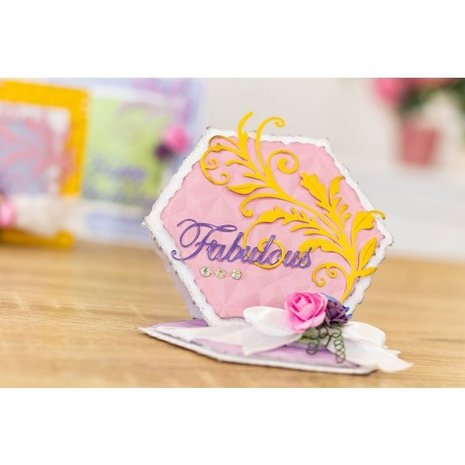 Gemini Torn Edge Hexagon Papercraft Die (GEM-MD-ELE-TEHX)