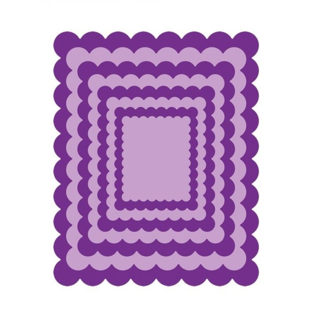 Gemini Scalloped Edge Rectangle Papercraft Die (GEM-MD-ELE-SCRE)