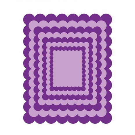 Gemini Scalloped Edge Rectangle Papercraft Die (GEM-MD-ELE-SCRE)