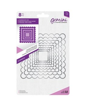 Gemini Scalloped Edge Square Papercraft Die (GEM-MD-ELE-SCSQ) Gemini Scalloped Edge Square Papercraft Die (GEM-MD-ELE-SCSQ)