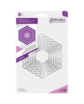 Gemini Scalloped Edge Hexagon Papercraft Die (GEM-MD-ELE-SCHX) Gemini Scalloped Edge Hexagon Papercraft Die (GEM-MD-ELE-SCHX)