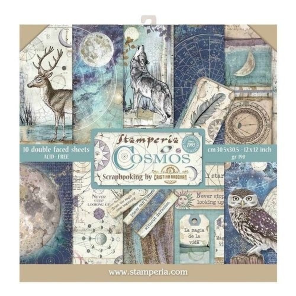 Stamperia Cosmos 12x12 Inch Paper Pack (SBBL56) Stamperia Cosmos 12x12 Inch Paper Pack (SBBL56)