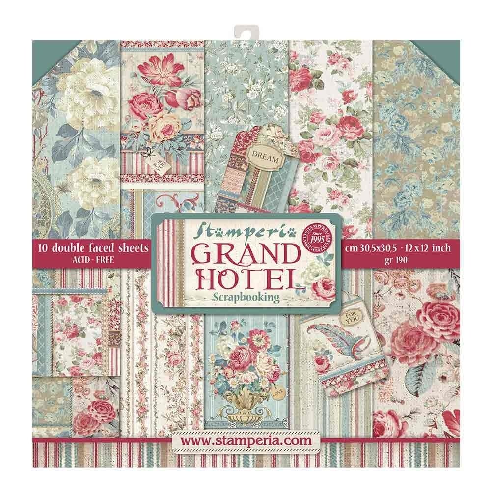 Stamperia Grand Hotel 12x12 Inch Paper Pack (SBBL57)
