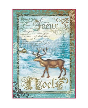 Stamperia Rice Paper A4 Christmas Reindeer (DFSA4039)* Stamperia Rice Paper A4 Christmas Reindeer (DFSA4039)*
