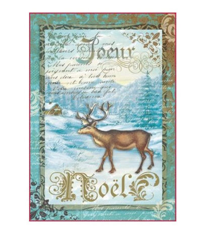 Stamperia Rice Paper A4 Christmas Reindeer (DFSA4039) Stamperia Rice Paper A4 Christmas Reindeer (DFSA4039)