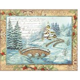 Stamperia Rice Paper A4 Christmas Bridge (DFSA4040)
