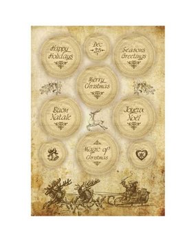 Stamperia Rice Paper A4 Christmas Writings (DFSA4202) Stamperia Rice Paper A4 Christmas Writings (DFSA4202)