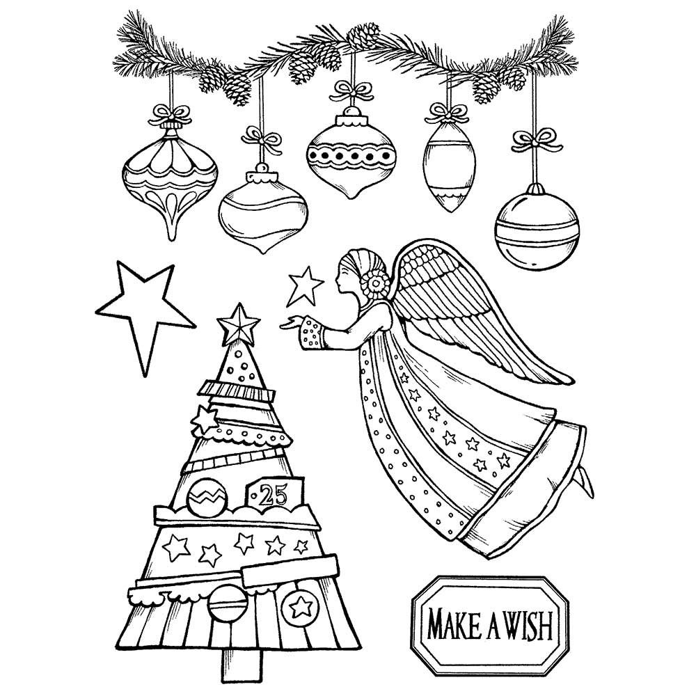 Stamperia Natural Rubber Stamp Make A Wish Angel (WTKCC162) Stamperia Natural Rubber Stamp Make A Wish Angel (WTKCC162)