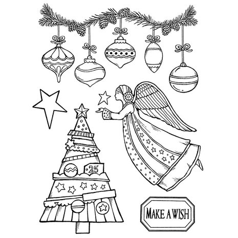 Stamperia Natural Rubber Stamp Make A Wish Angel (WTKCC162) Stamperia Natural Rubber Stamp Make A Wish Angel (WTKCC162)