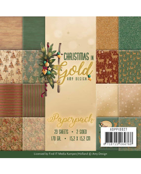 Amy Design Christmas in Gold 6x6 Inch Paper Pack (ADPP10027) Amy Design Christmas in Gold 6x6 Inch Paper Pack (ADPP10027)