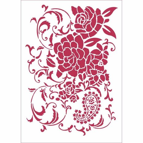 Stamperia Masking Stencil A4 Floral Ramage (KSG432)