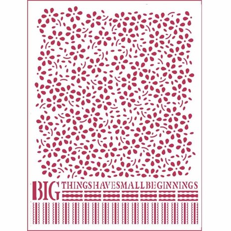 Stamperia Masking Stencil A5 Little Flowers Texture (KSD306) Stamperia Masking Stencil A5 Little Flowers Texture (KSD306)