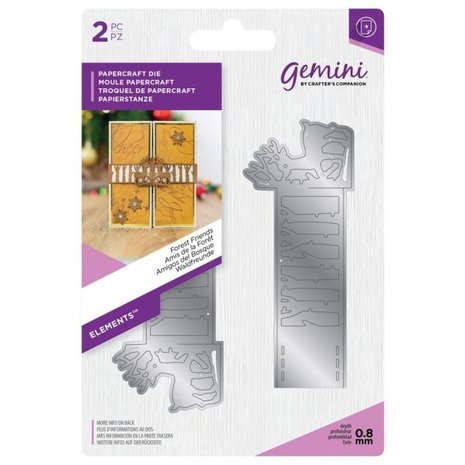 Gemini Forest Friends Papercraft Die (GEM-MD-ELE-FOFR)