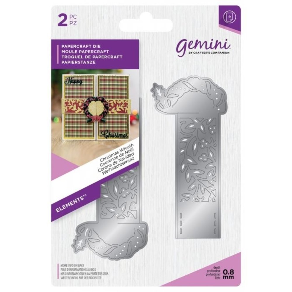 Gemini Christmas Wreath Papercraft Die (GEM-MD-ELE-CHWR)