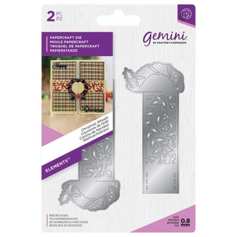 Gemini Christmas Wreath Papercraft Die (GEM-MD-ELE-CHWR)