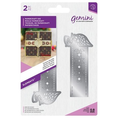 Gemini Festive Bauble Papercraft Die (GEM-MD-ELE-FEBA) Gemini Festive Bauble Papercraft Die (GEM-MD-ELE-FEBA)