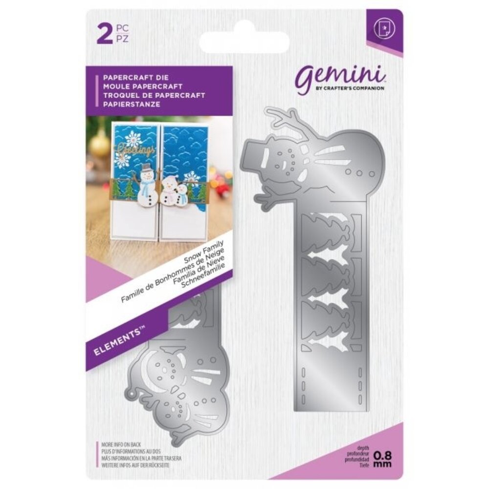 Gemini Snow Family Papercraft Die (GEM-MD-ELE-SNFA) Gemini Snow Family Papercraft Die (GEM-MD-ELE-SNFA)