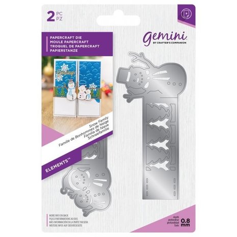 Gemini Snow Family Papercraft Die (GEM-MD-ELE-SNFA) Gemini Snow Family Papercraft Die (GEM-MD-ELE-SNFA)