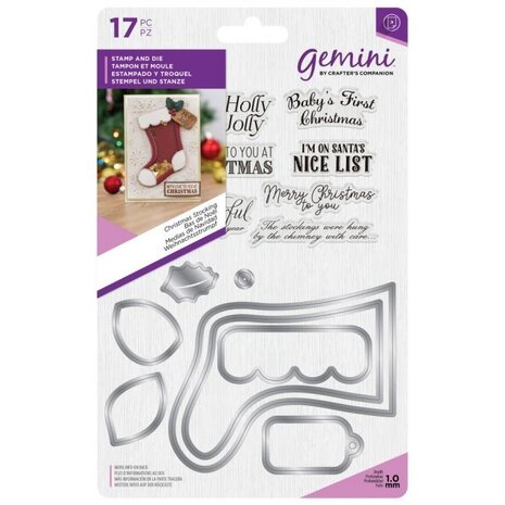 Gemini Christmas Stocking Stamp & Die (GEM-STD-CHST)