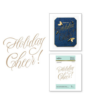 Spellbinders Faux Script Holiday Cheer! Hot Foil Plate (GLP-065) Spellbinders Faux Script Holiday Cheer! Hot Foil Plate (GLP-065)