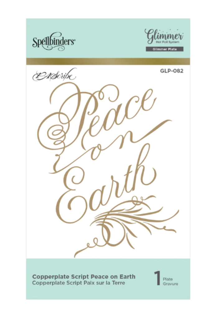 Spellbinders Script Peace on Earth Hot Foil Plate (GLP-082) Spellbinders Script Peace on Earth Hot Foil Plate (GLP-082)
