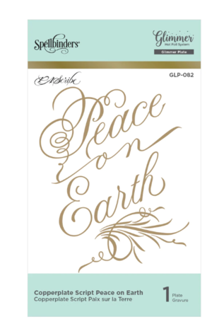 Spellbinders Script Peace on Earth Hot Foil Plate (GLP-082) Spellbinders Script Peace on Earth Hot Foil Plate (GLP-082)