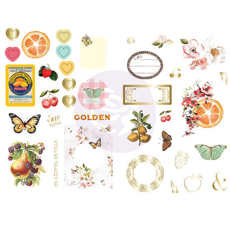 Prima Marketing Inc Fruit Paradise Ephemera with Stickers (638429) Prima Marketing Inc Fruit Paradise Ephemera with Stickers (638429)