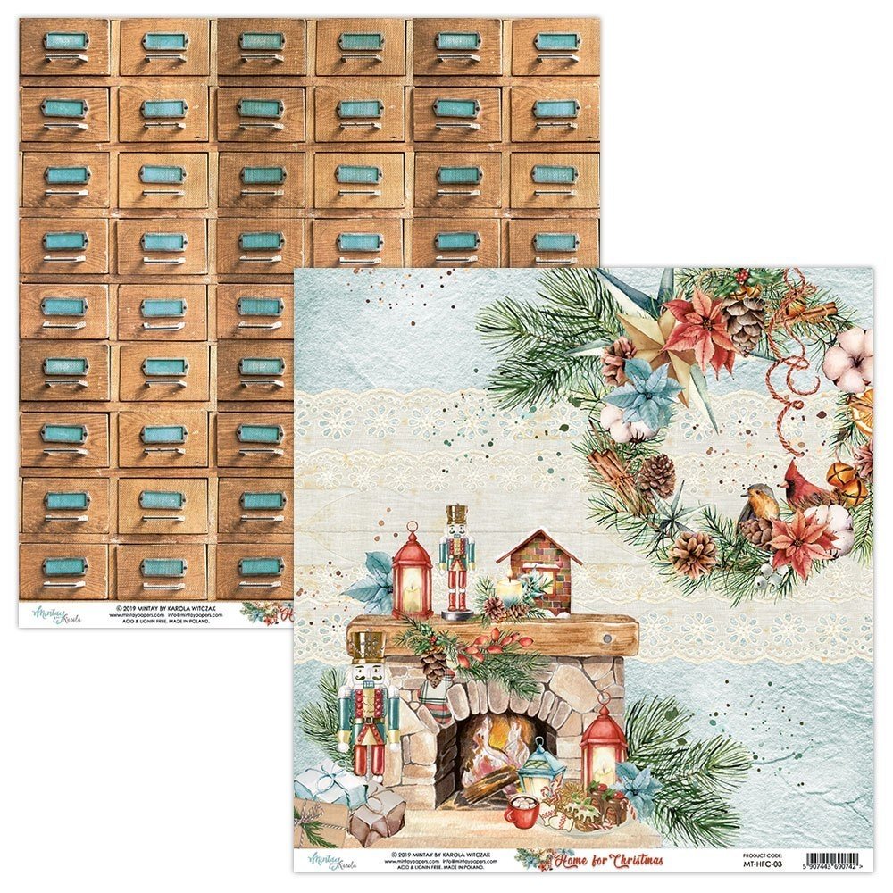 Mintay Home for Christmas 12x12 Inch Scrapbooking Paper Set (MT-HFC-07) Mintay Home for Christmas 12x12 Inch Scrapbooking Paper Set (MT-HFC-07)