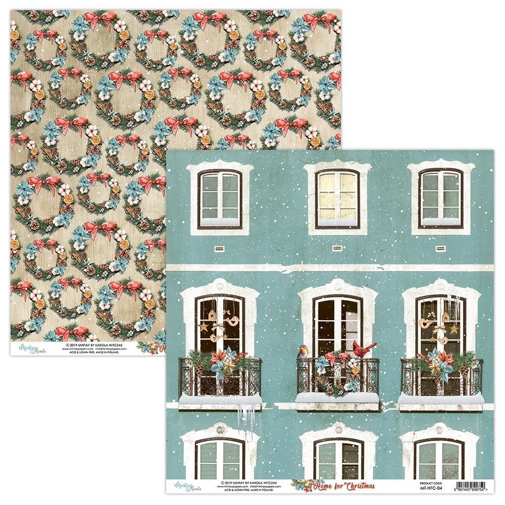 Mintay Home for Christmas 12x12 Inch Scrapbooking Paper Set (MT-HFC-07) Mintay Home for Christmas 12x12 Inch Scrapbooking Paper Set (MT-HFC-07)
