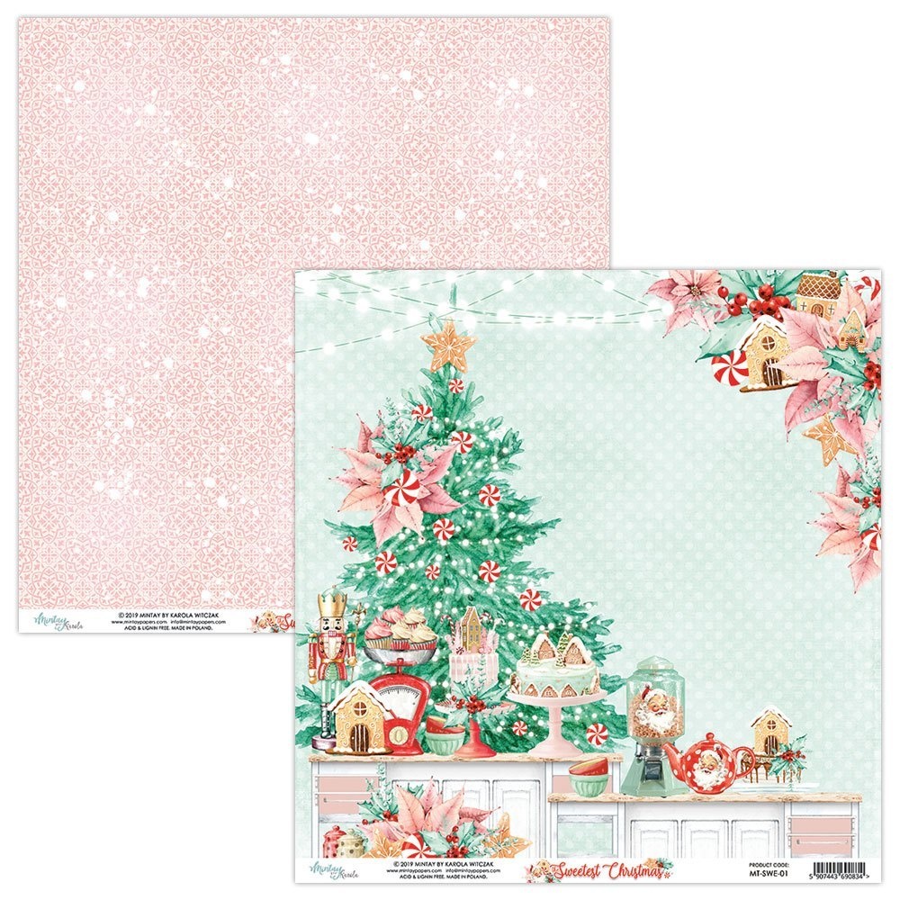 Mintay The Sweetest Christmas 12x12 Inch Scrapbooking Paper Set ...