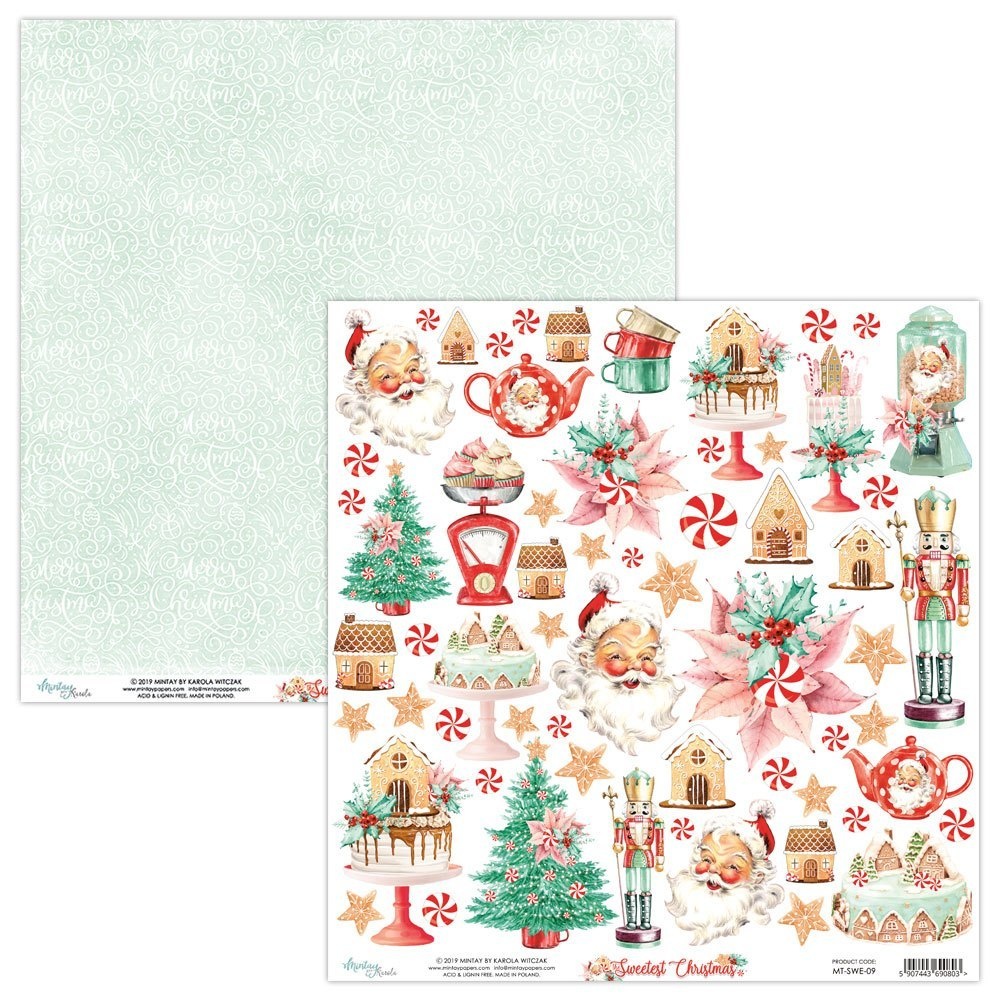 Mintay The Sweetest Christmas 12x12 Inch Scrapbooking Paper Set ...