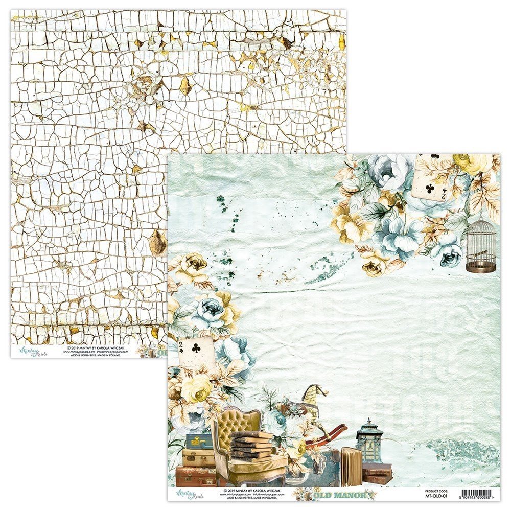 Mintay Old Manor 12x12 Inch Scrapbooking Paper Set (MT-OLD-07)