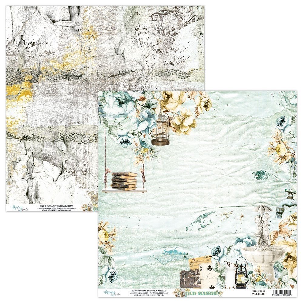 Mintay Old Manor 12x12 Inch Scrapbooking Paper Set (MT-OLD-07)