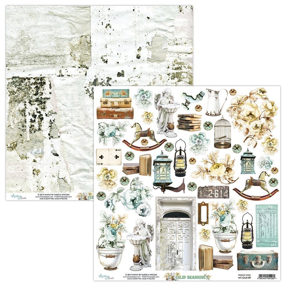 Mintay Old Manor 12x12 Inch Scrapbooking Paper Set (MT-OLD-07)