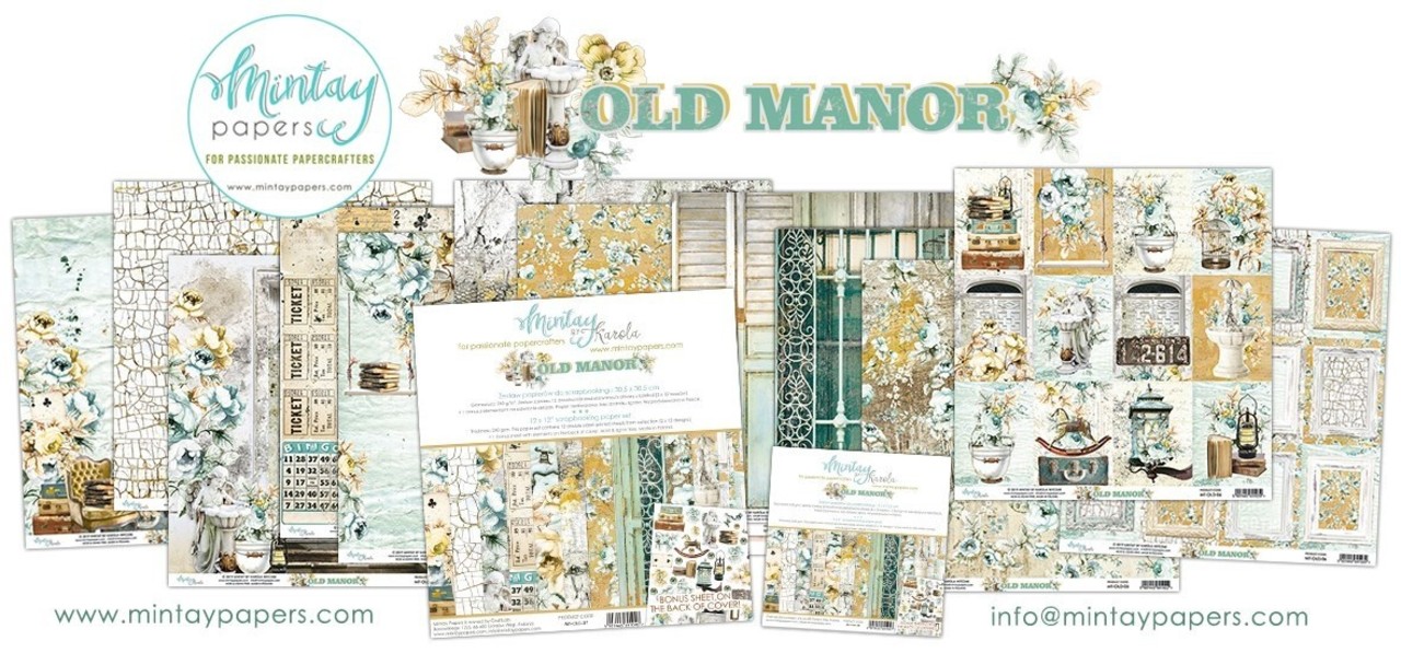 Mintay Old Manor 12x12 Inch Scrapbooking Paper Set (MT-OLD-07)