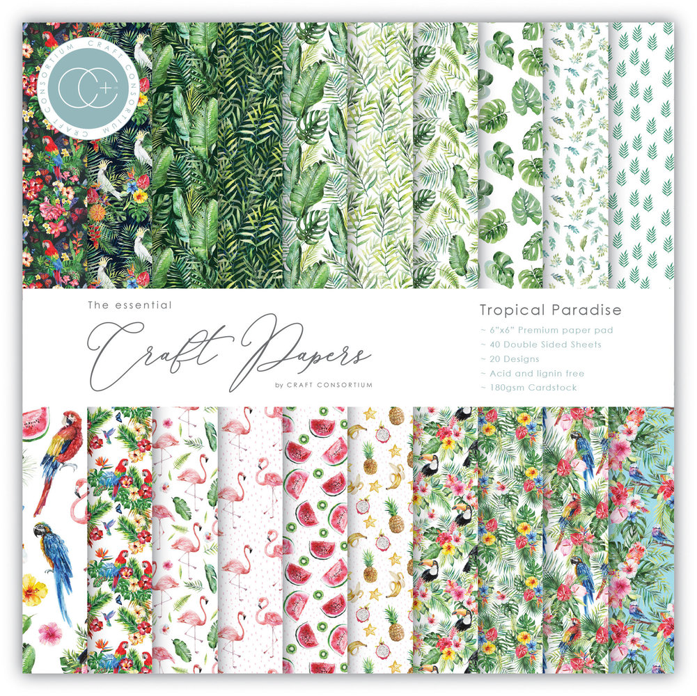 Craft Consortium Tropical Paradise 6x6 Inch Paper Pad (CCEPAD006B) Craft Consortium Tropical Paradise 6x6 Inch Paper Pad (CCEPAD006B)