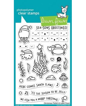 Lawn Fawn Christmas Fishes Clear Stamps (LF2024)