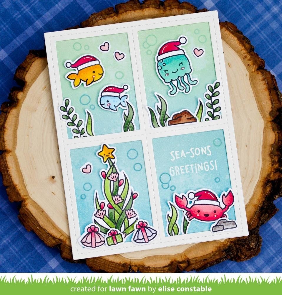 Lawn Fawn Christmas Fishes Clear Stamps (LF2024)
