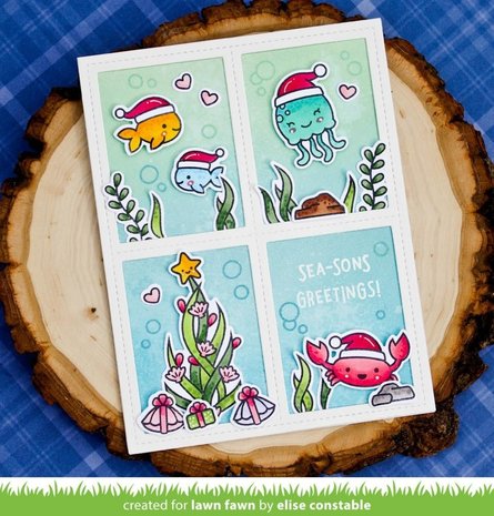 Lawn Fawn Christmas Fishes Clear Stamps (LF2024)