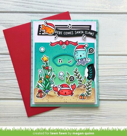Lawn Fawn Christmas Fishes Clear Stamps (LF2024)