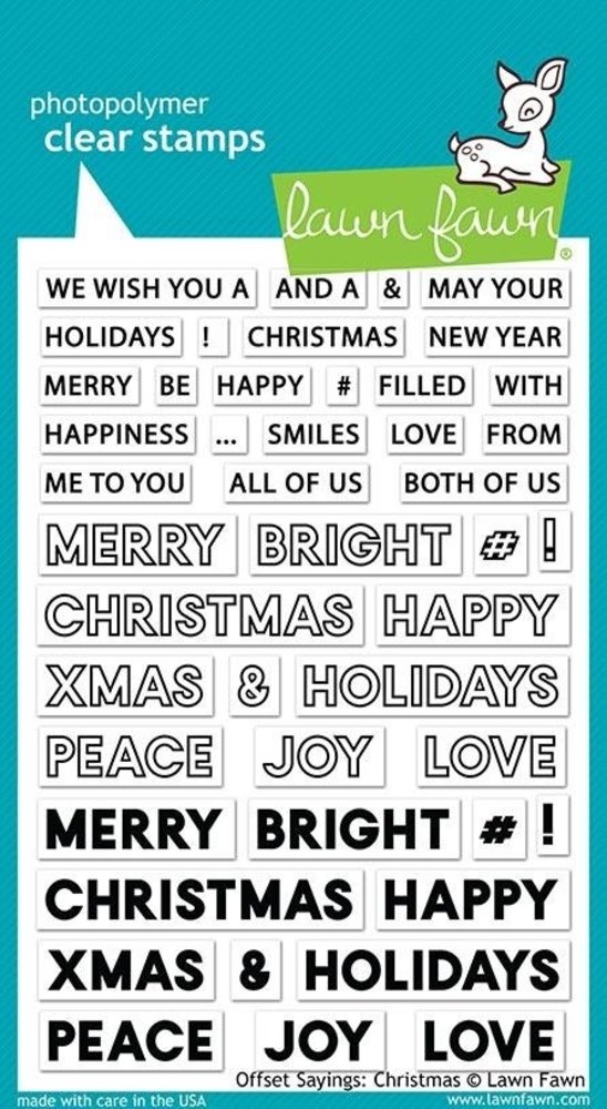 Lawn Fawn Offset Sayings Christmas Clear Stamps (LF2026) Lawn Fawn Offset Sayings Christmas Clear Stamps (LF2026)