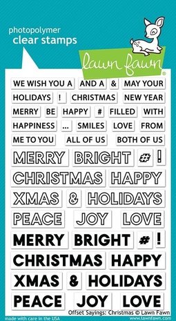Lawn Fawn Offset Sayings Christmas Clear Stamps (LF2026) Lawn Fawn Offset Sayings Christmas Clear Stamps (LF2026)
