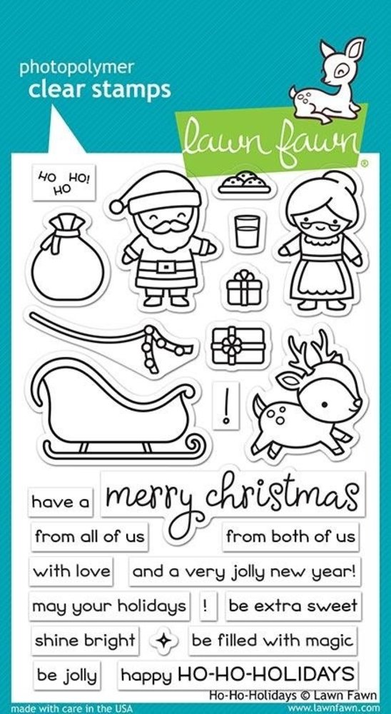 Lawn Fawn Ho-Ho-Holidays Clear Stamps (LF2029)